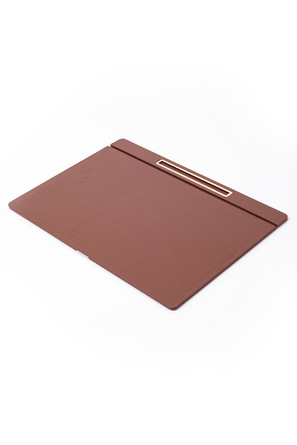 Leather Covered Desk Desk Tone Gold Detailed 50x35cm